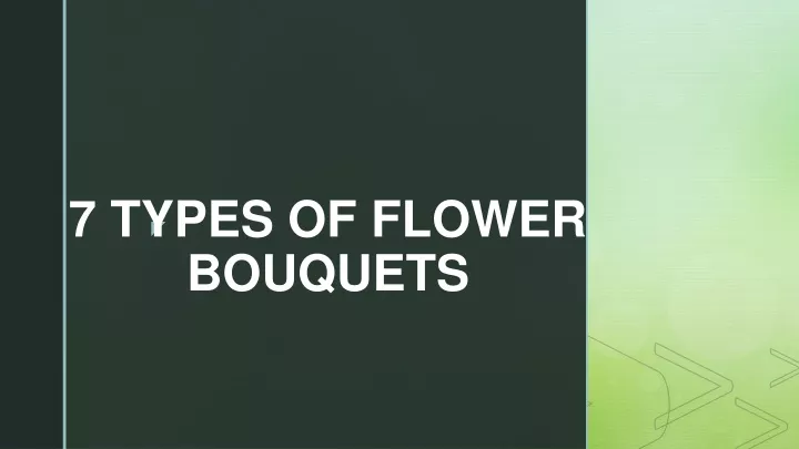 7 types of flower bouquets