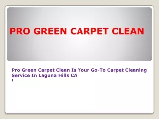 Carpet Cleaning Services Laguna Hills CA