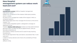 How Hospital management system can reduce work load and cost?