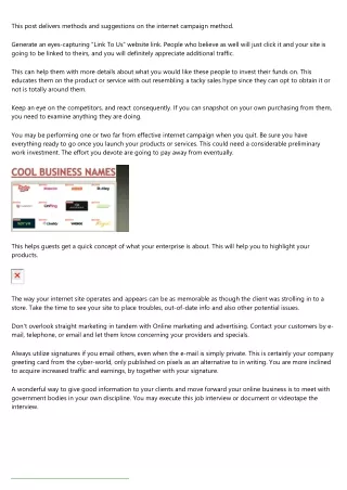this post delivers methods and suggestions