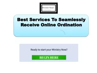 Best Services To Seamlessly Receive Online Ordination