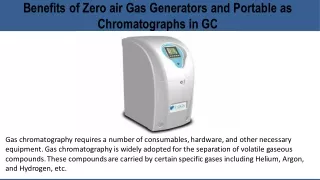 benefits of zero air gas generators and portable