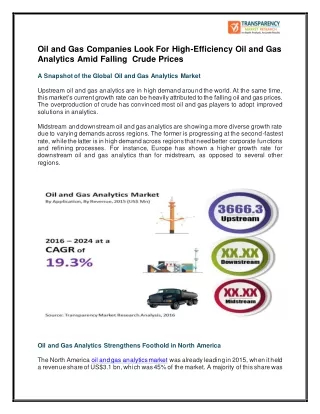 oil and gas companies look for high efficiency