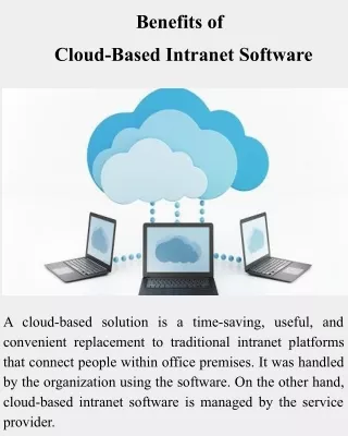 Benefits of Cloud-Based Intranet Software