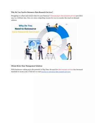 why do you need to outsource data research