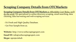 scraping company details from otcmarkets