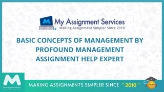 basic concepts of management by profound