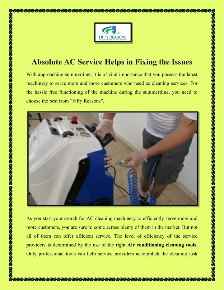 absolute ac service helps in fixing the issues