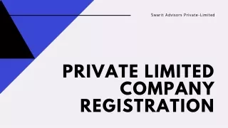 Private Limited Company Registration in India