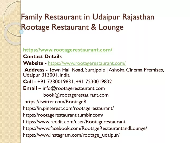 family restaurant in udaipur rajasthan rootage restaurant lounge