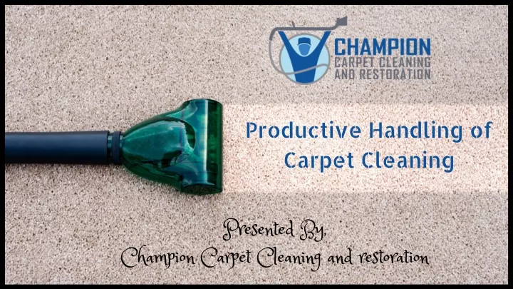 productive handling of carpet cleaning