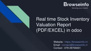 real time stock inventory valuation report pdf excel in odoo