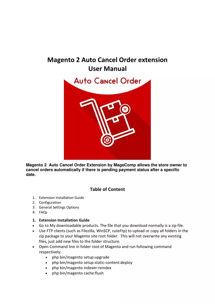 magento 2 auto cancel order extension user manual