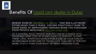 Benefits Of Used cars dealer in Dubai