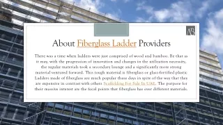 About Fiberglass Ladder Providers