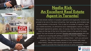 Nadia Rizk – An Excellent Real Estate Agent in Toronto!