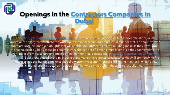 openings in the contractors companies in dubai