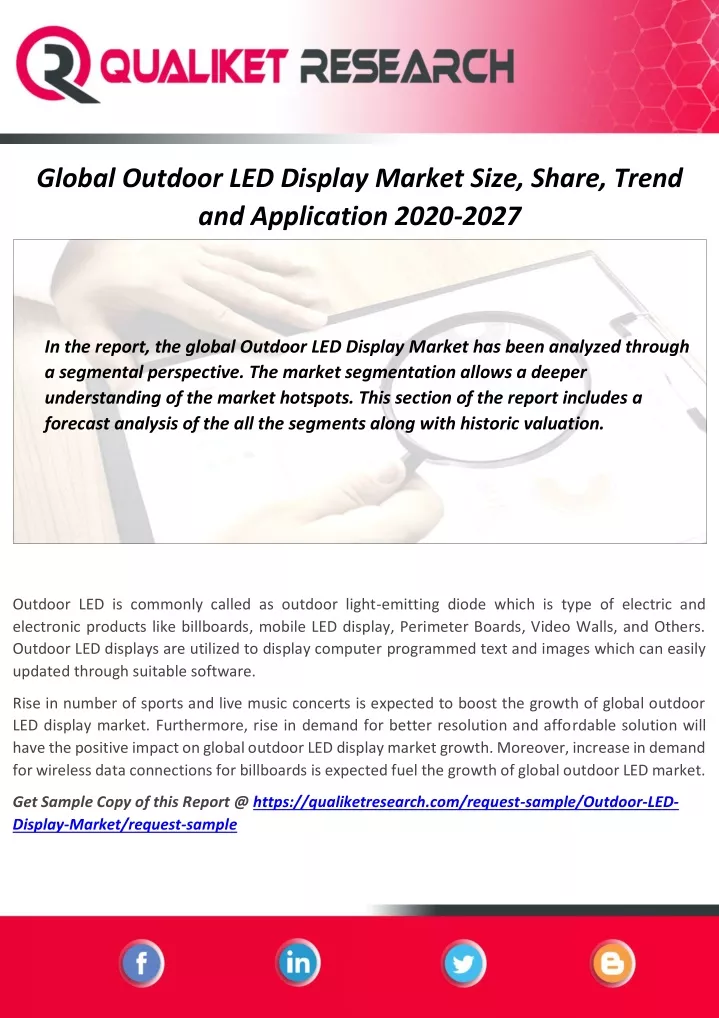 global outdoor led display market size share