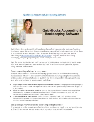 quickbooks accounting bookkeeping software