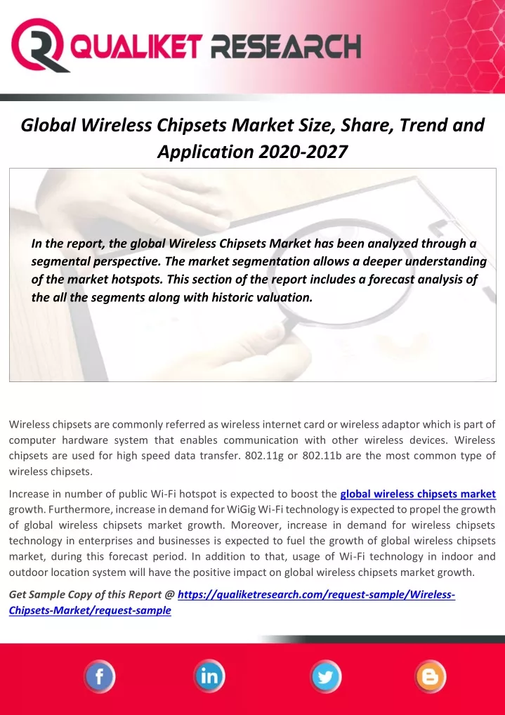 global wireless chipsets market size share trend