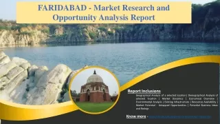 FARIDABAD - Market Research and Opportunity Analysis Report