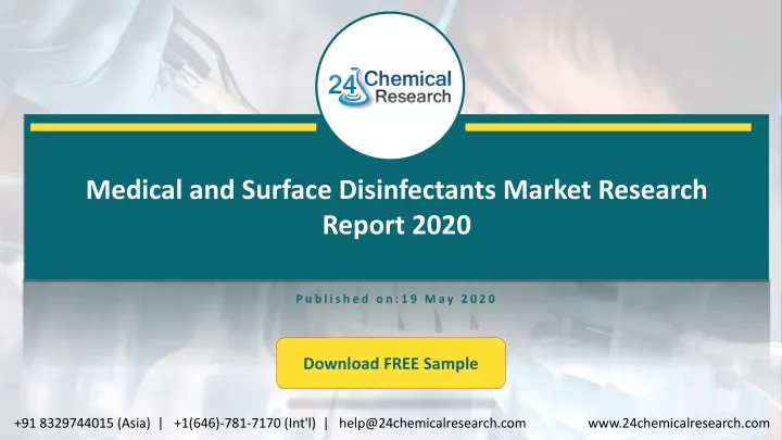 medical and surface disinfectants market research