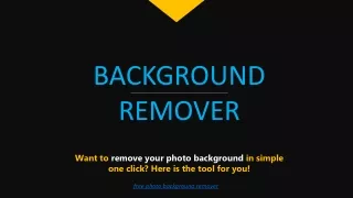 Automatic background remover