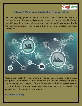 3 steps to make your supply chain face any crisis