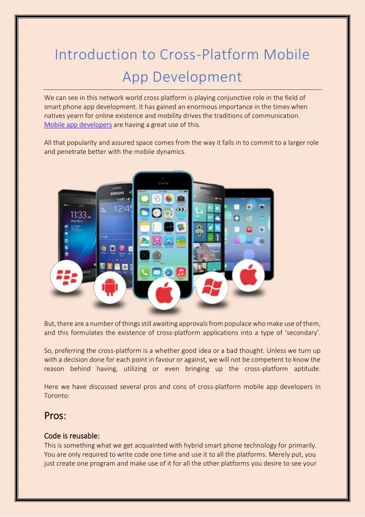 introduction to cross platform mobile