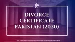 Guidelines About Divorce Certificate Pakistan : Divorce Registration Certificate Pakistan (2020)