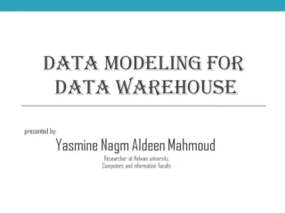 Data Modeling for Data Warehouse