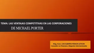 LAS VENTAJAS COMPETITIVAS EN LAS CORPORACIONES