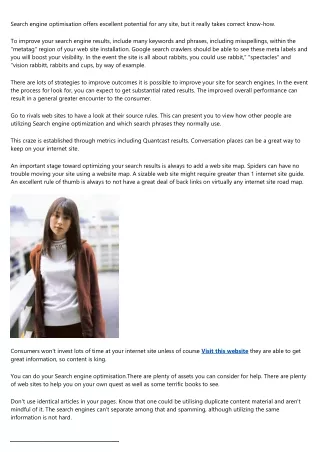 search engine optimisation offers excellent