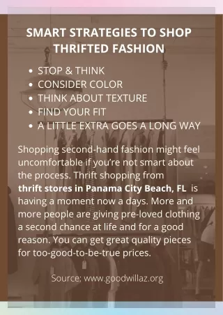 smart strategies to shop thrifted fashion