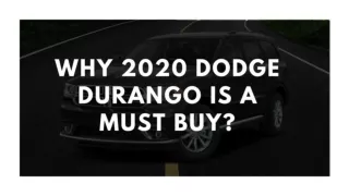 Dodge Durango Trim Levels 2020