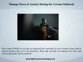 Manage Stress & Anxiety During the Corona Outbreak