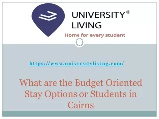 what are the budget oriented stay options or students in cairns