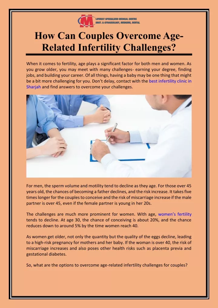 how can couples overcome age related infertility