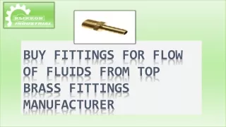 Buy Fittings for Flow of Fluids from Top Brass Fittings Manufacturer