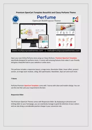 premium opencart template beautiful and classy