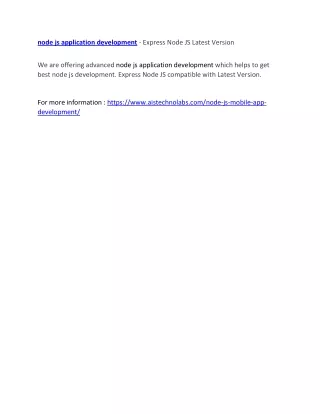 node js application development express node