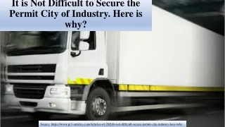it is not difficult to secure the permit city of industry here is why