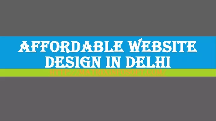 affordable website design in delhi