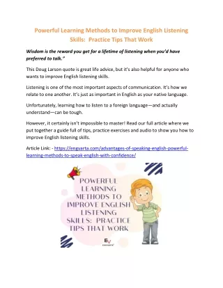 powerful learning methods to improve english