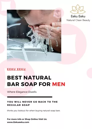 Best Natural Bar Soap for Men | Pure Charcoal Soap - Eekueeku