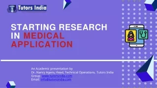 starting research in medical application