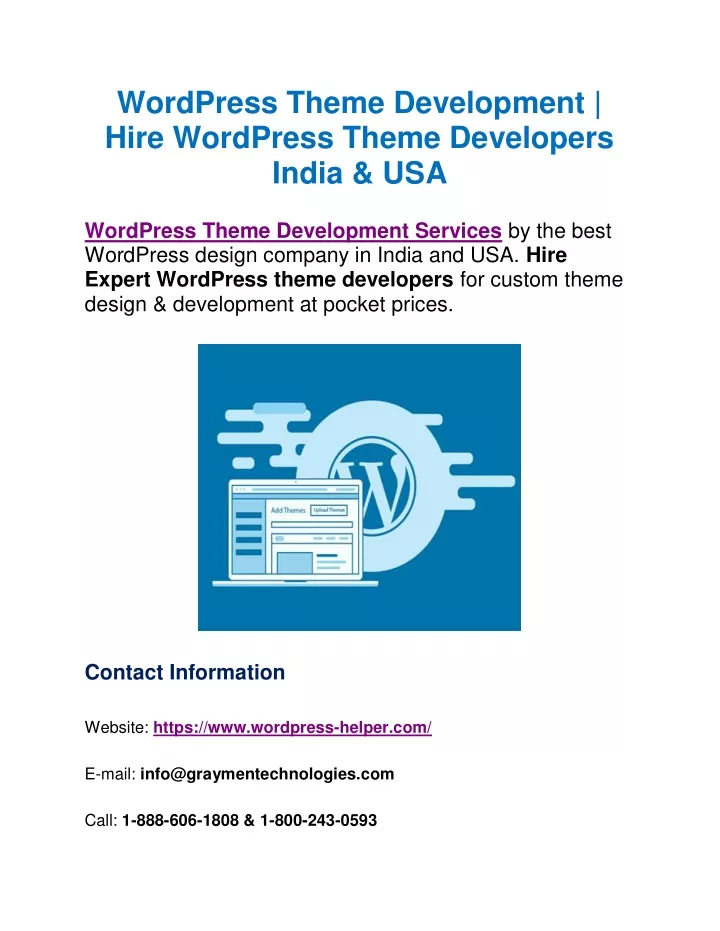 wordpress theme development hire wordpress theme
