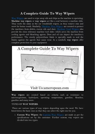 A Complete Guide To Way Wipers