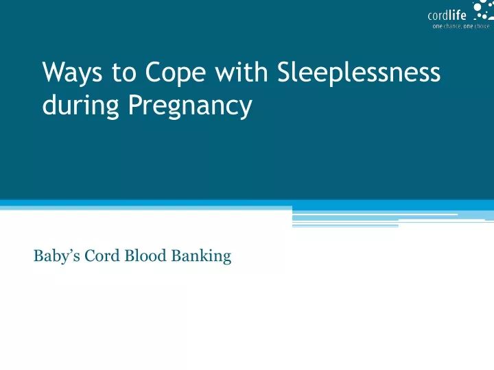 ways to cope with sleeplessness during pregnancy