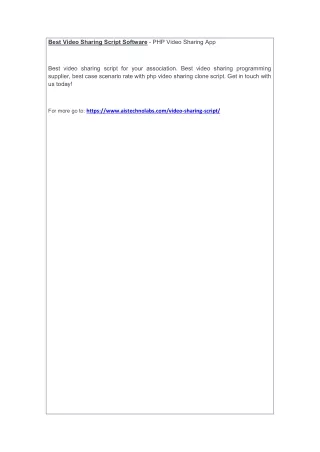 best video sharing script software php video